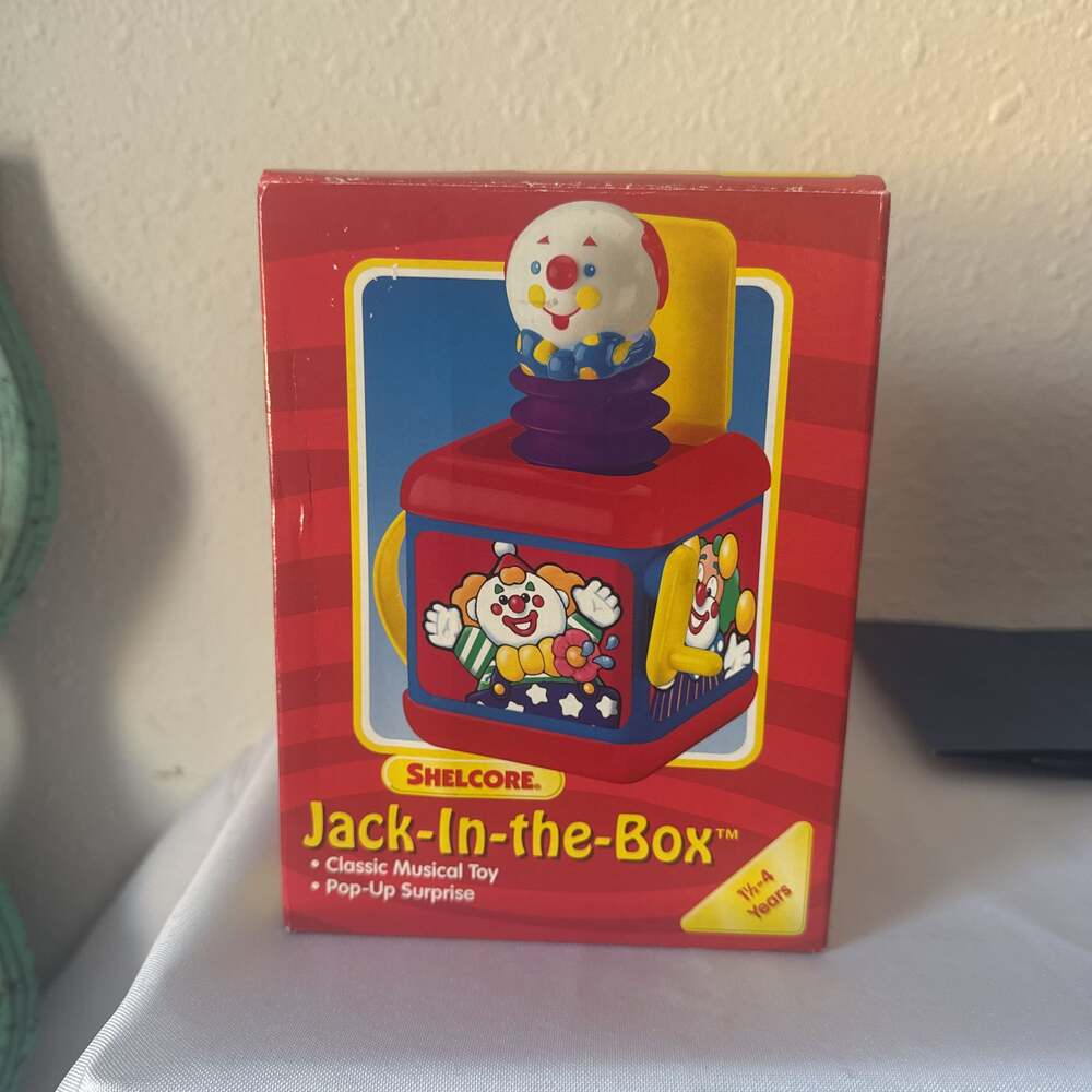 Vintage 1987 Mattel Clown Jack in the Box Musical Toy